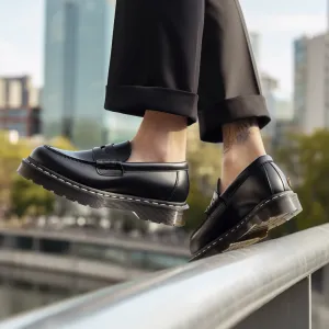 Black Leather Vancouvea Chunky Penny Loafers - SS23