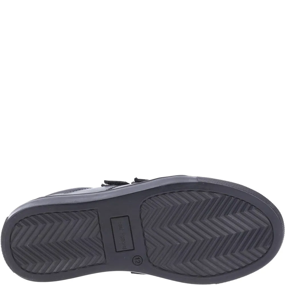 Black Santos Junior School Shoes