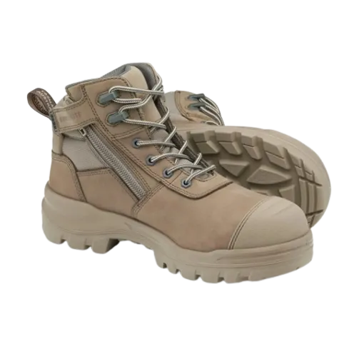 BLUNDSTONE 8553 RotoFlex Zip Safety Boot - Stone