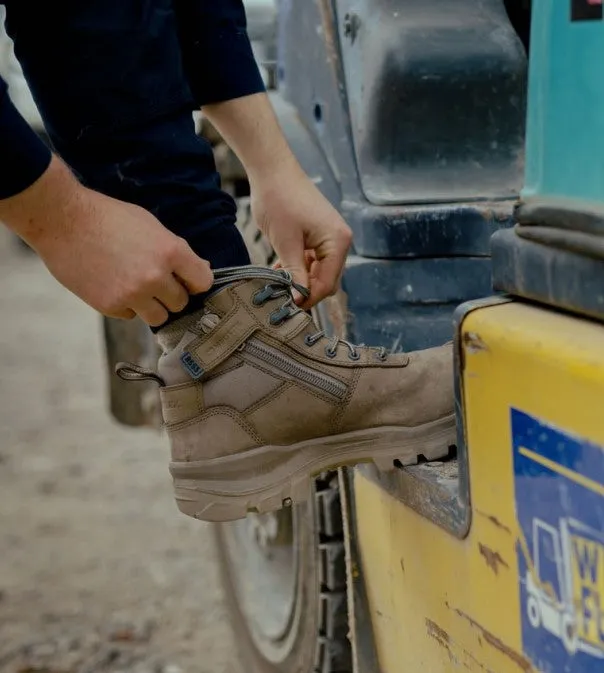 BLUNDSTONE 8553 RotoFlex Zip Safety Boot - Stone