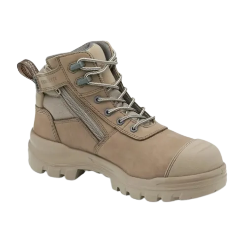 BLUNDSTONE 8553 RotoFlex Zip Safety Boot - Stone