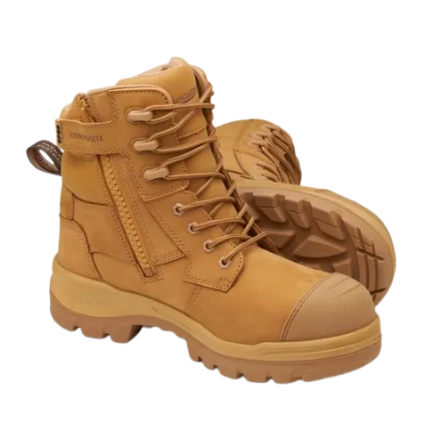 BLUNDSTONE 8560 RotoFlex 6" Zip Safety Boot - Wheat
