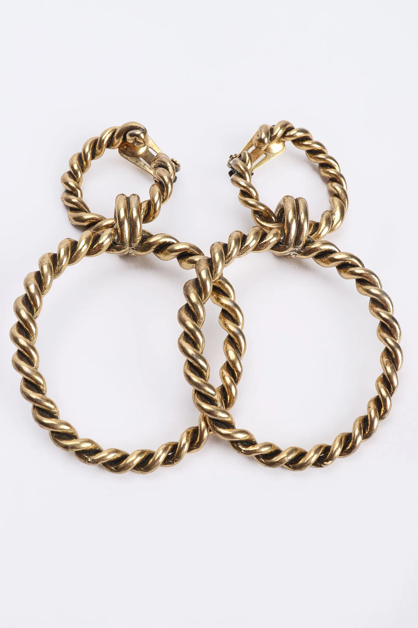 Braided Hoop Drop Earrings