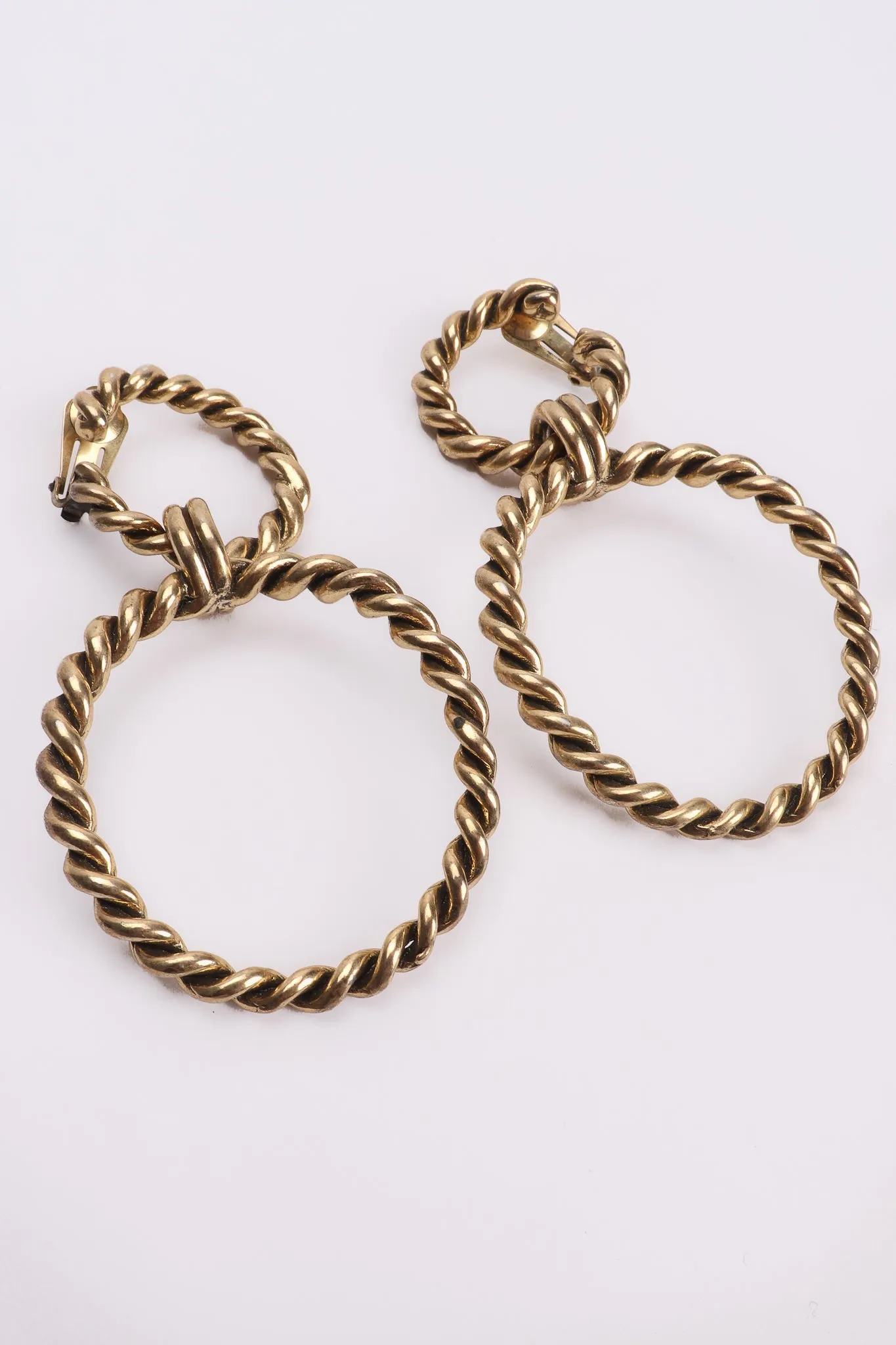 Braided Hoop Drop Earrings