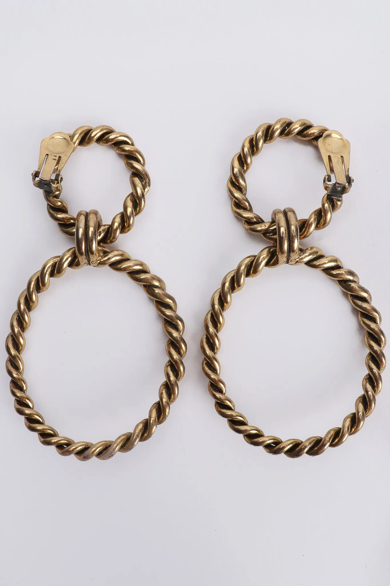 Braided Hoop Drop Earrings