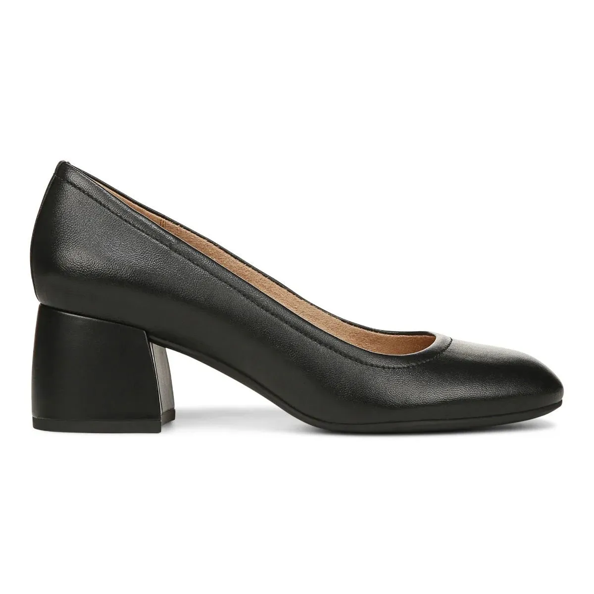 Carmel Pump Heel in Nappa Black CLOSEOUTS