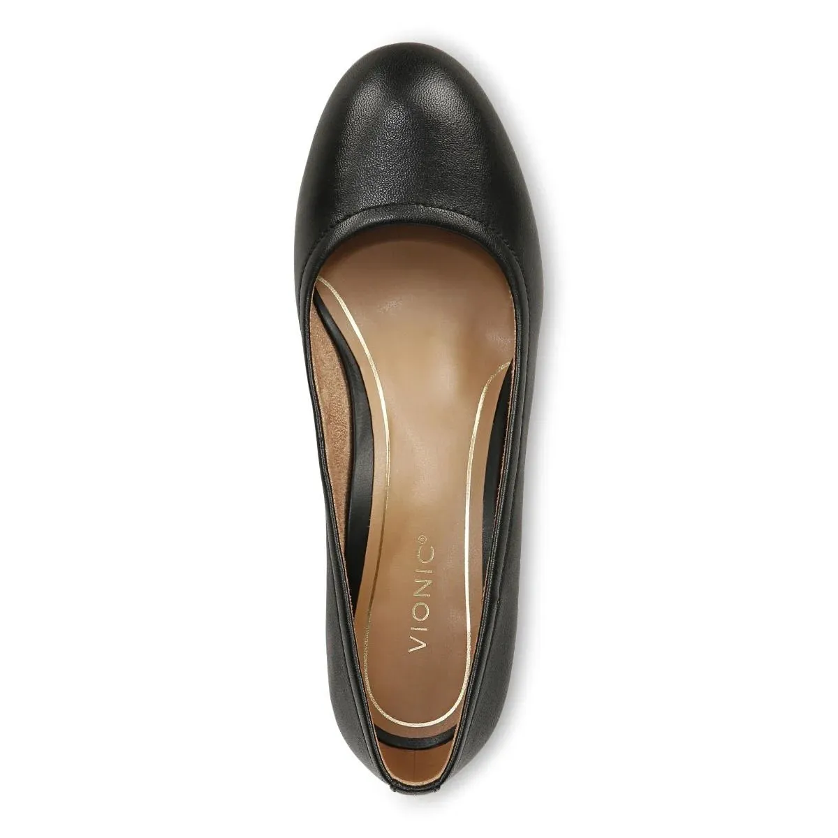 Carmel Pump Heel in Nappa Black CLOSEOUTS