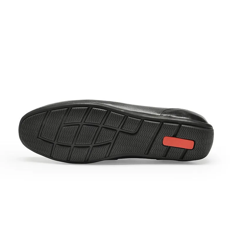 Flat Soft Leather Mens Casual Shoes Slip On Black Brown Luxury Cow Leather Men Loafers Comfortable Handmade Driving Shoe Size 44