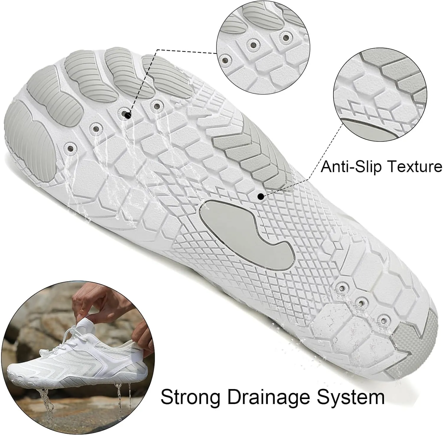 Hike Barefoot Shoes for Women Men Footwear Pro Barefoot Shoes with Wide Toe Box, Healthy & Non-Slip Breathable Athletic Beach Pool Surf Hiking Walking