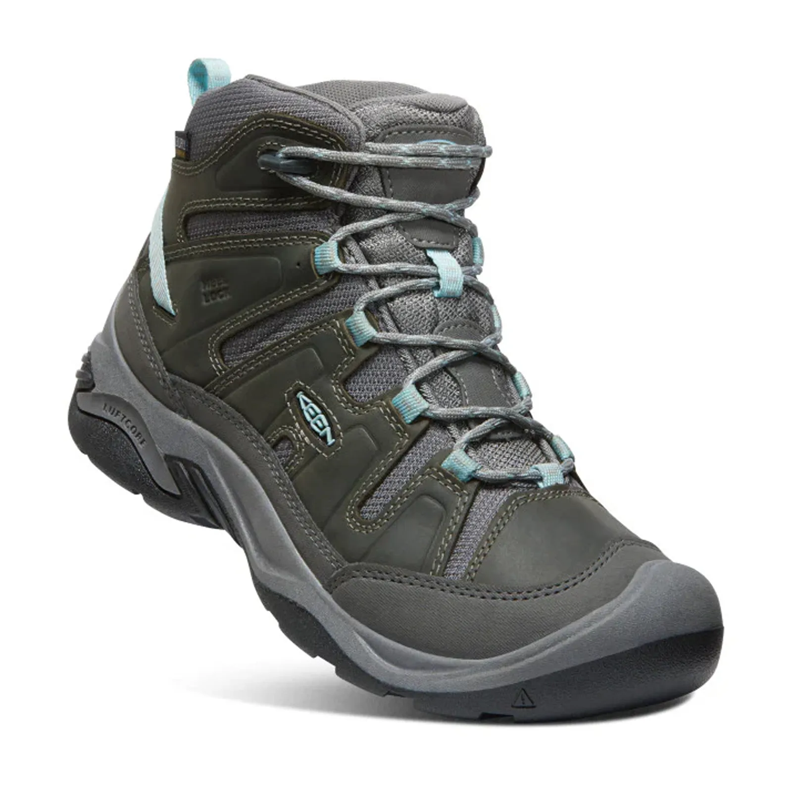 Keen Circadia Mid Waterproof Hiking Boot (Women) - Steel Grey/Cloud Blue