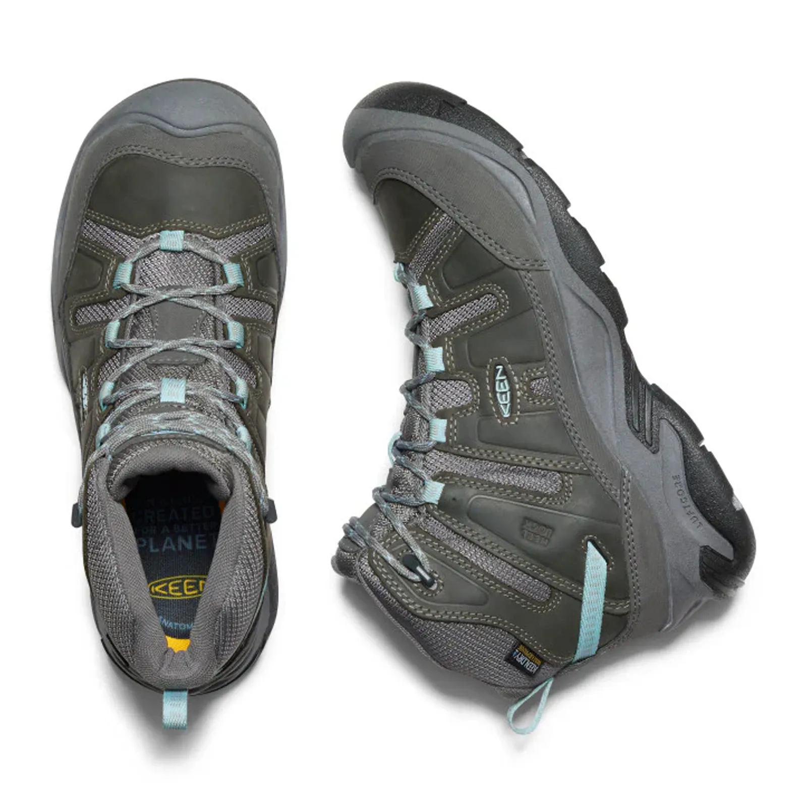 Keen Circadia Mid Waterproof Hiking Boot (Women) - Steel Grey/Cloud Blue