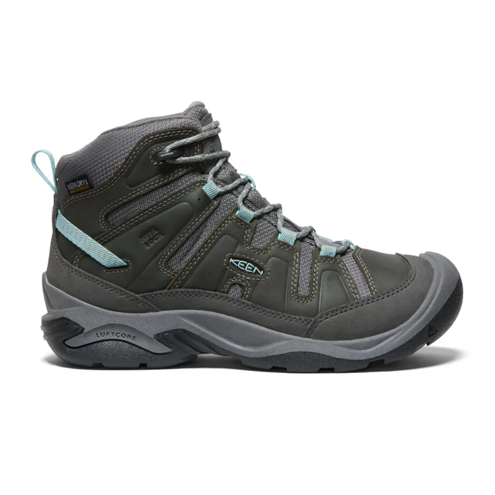 Keen Circadia Mid Waterproof Hiking Boot (Women) - Steel Grey/Cloud Blue