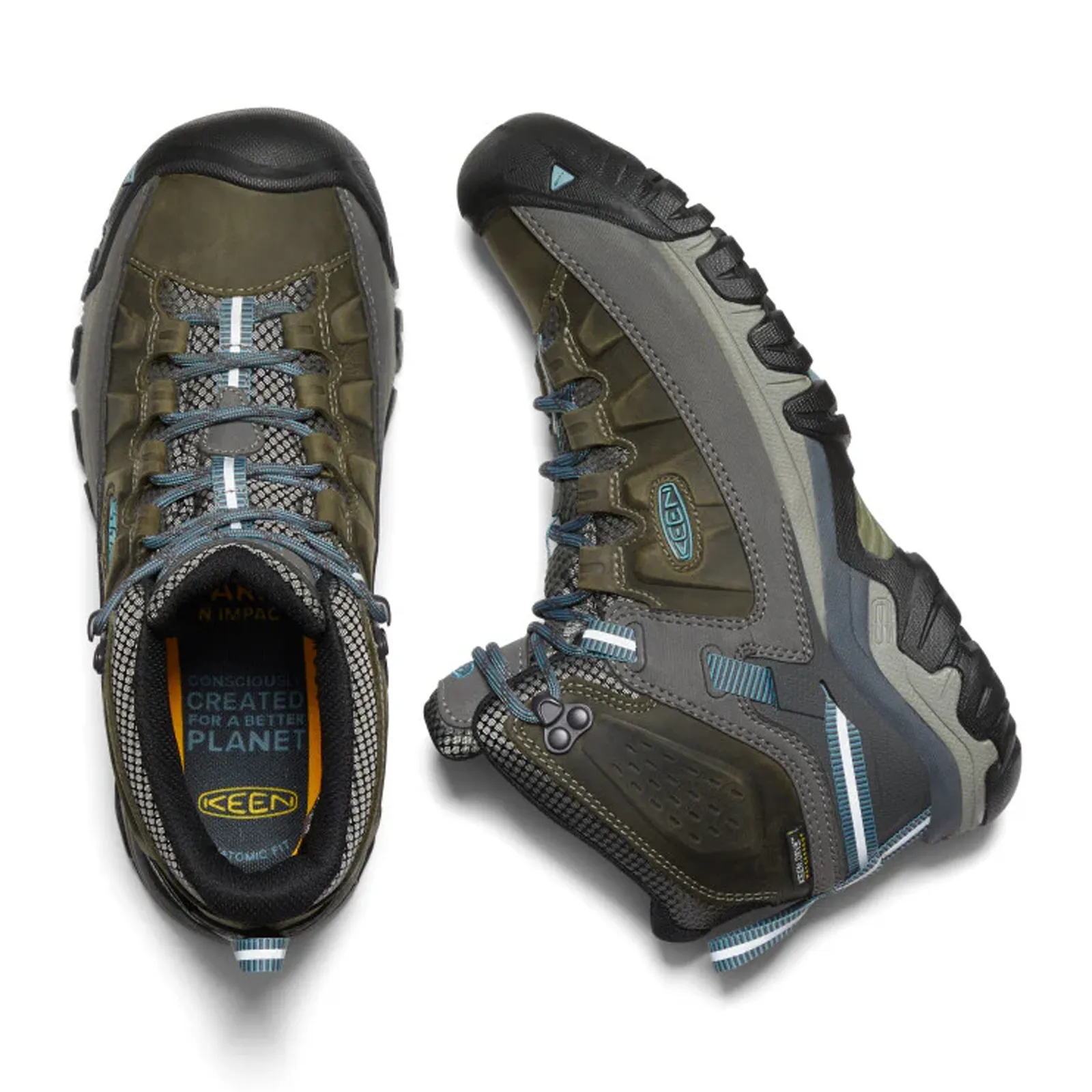 Keen Targhee III Waterproof Mid Hiking Boot (Women) - Magnet/Atlantic Blue