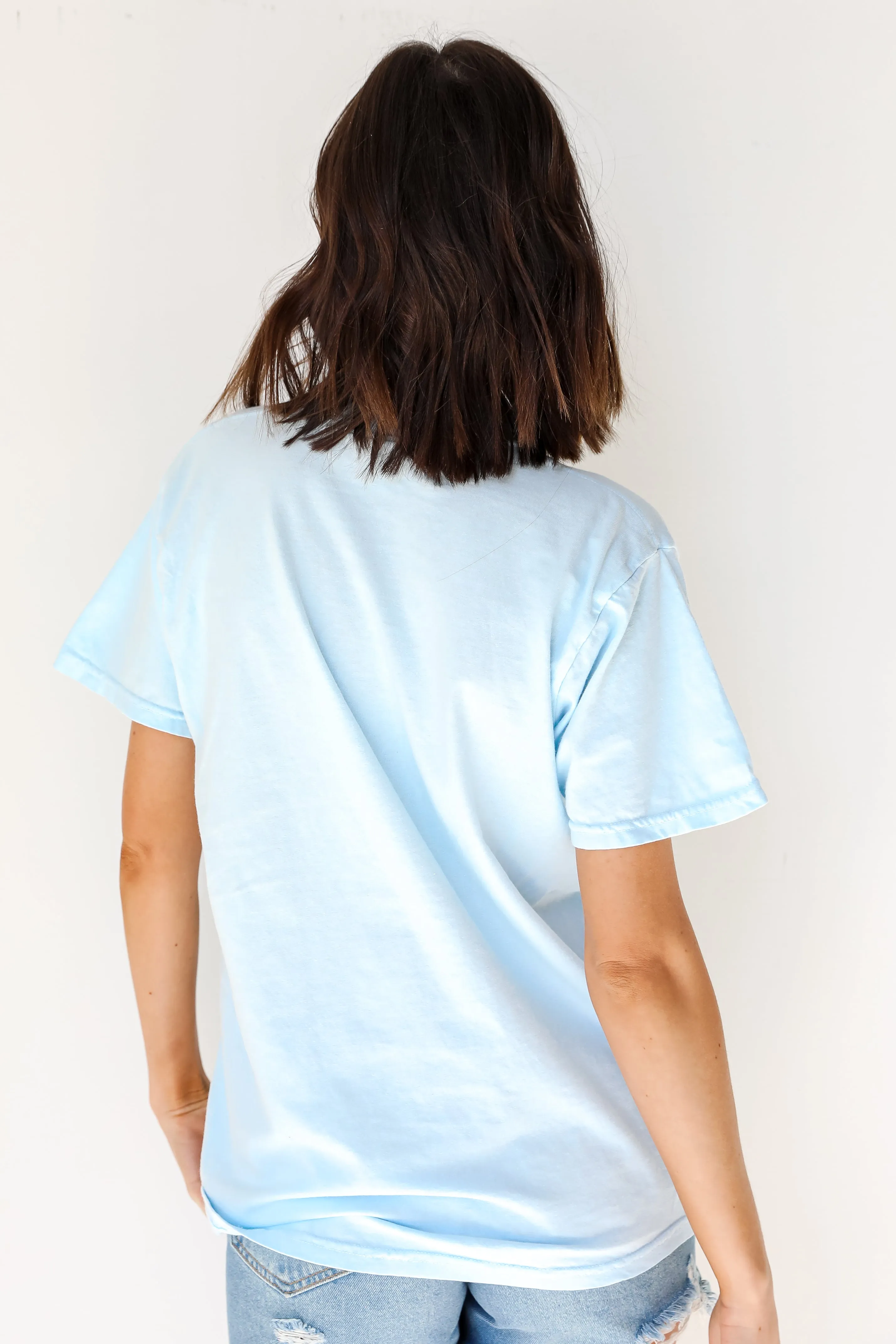 Light Blue Nashville Tennessee Script Tee