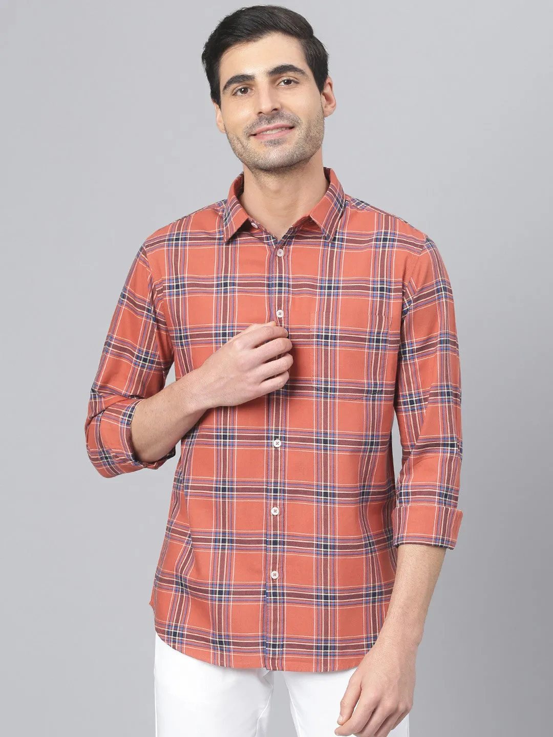Men's Cuban Collar Regular Fit Print Multicolour Casual Shirt