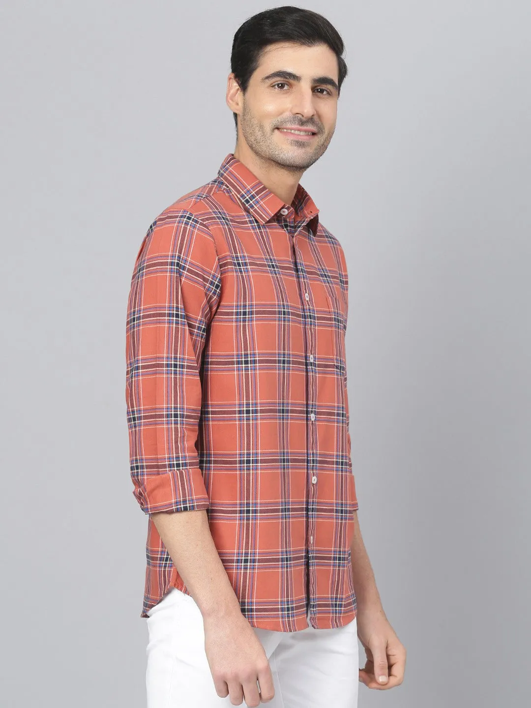 Men's Cuban Collar Regular Fit Print Multicolour Casual Shirt