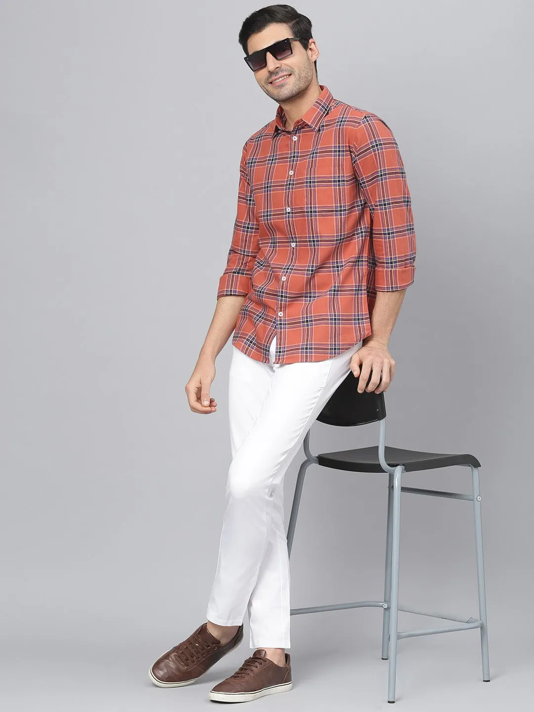 Men's Cuban Collar Regular Fit Print Multicolour Casual Shirt