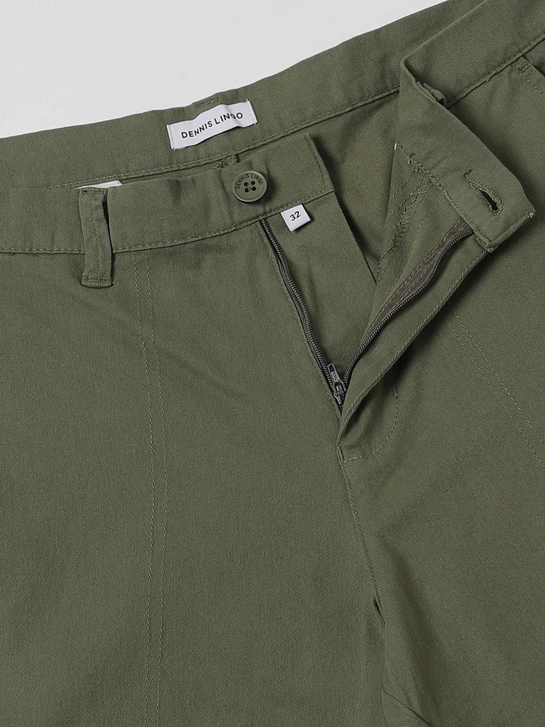 Men's Light olive with Button and fly Closure Cargo trousers