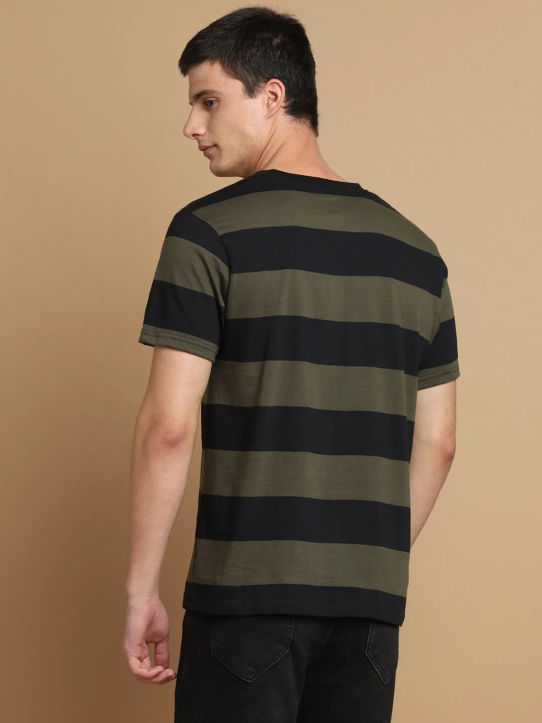 Men's Shirt Collar Regular Fit Solid Green Shirt