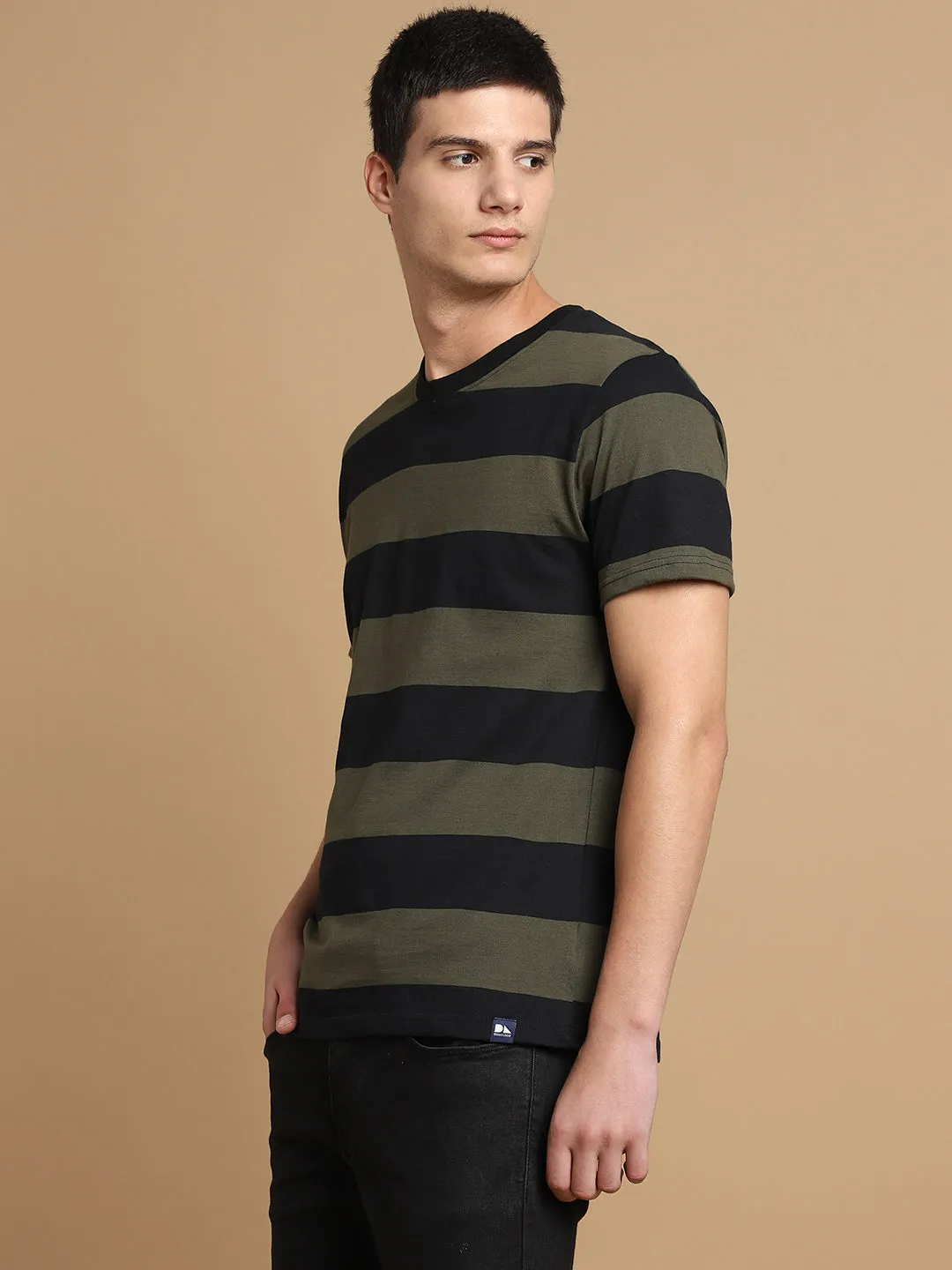 Men's Shirt Collar Regular Fit Solid Green Shirt