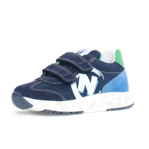 Naturino Jesko 2VL | Navy/Green Suede Kids Sneakers
