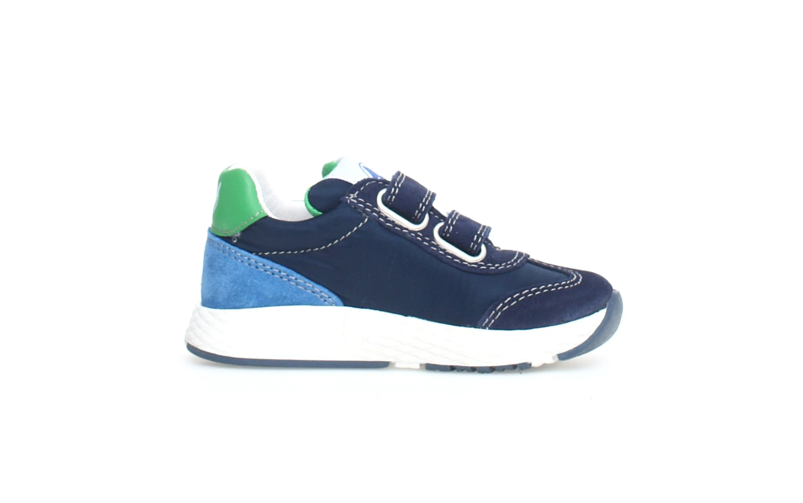 Naturino Jesko 2VL | Navy/Green Suede Kids Sneakers