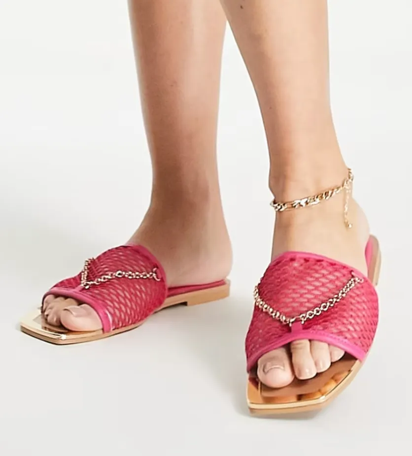 RIVER ISLAND SLIDE IN PINK