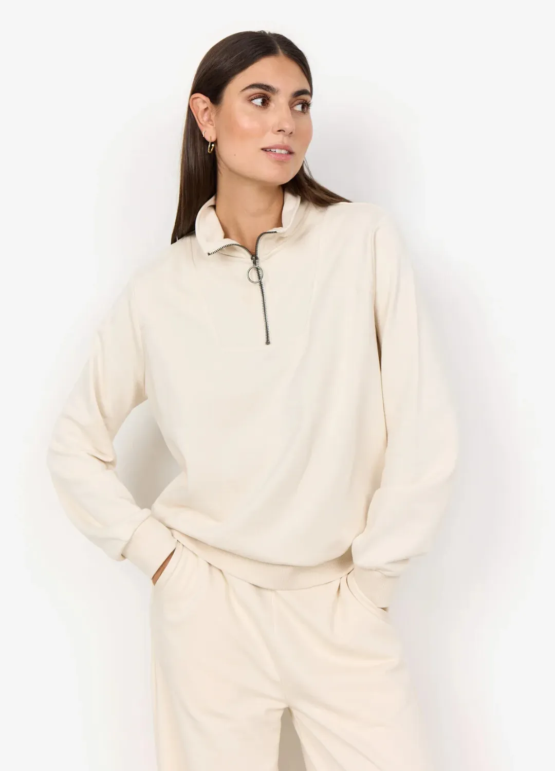 Soya Concept - Odette 3 Cream Zip Sweater