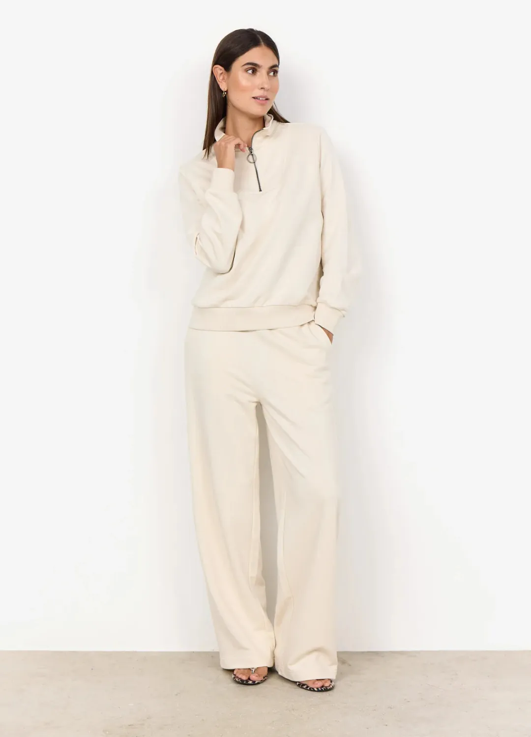 Soya Concept - Odette 3 Cream Zip Sweater