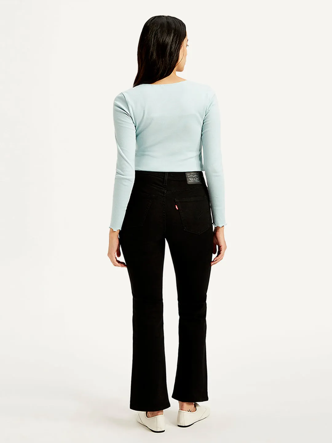 Women's 725 Black Slim Bootcut Fit High Rise Jeans