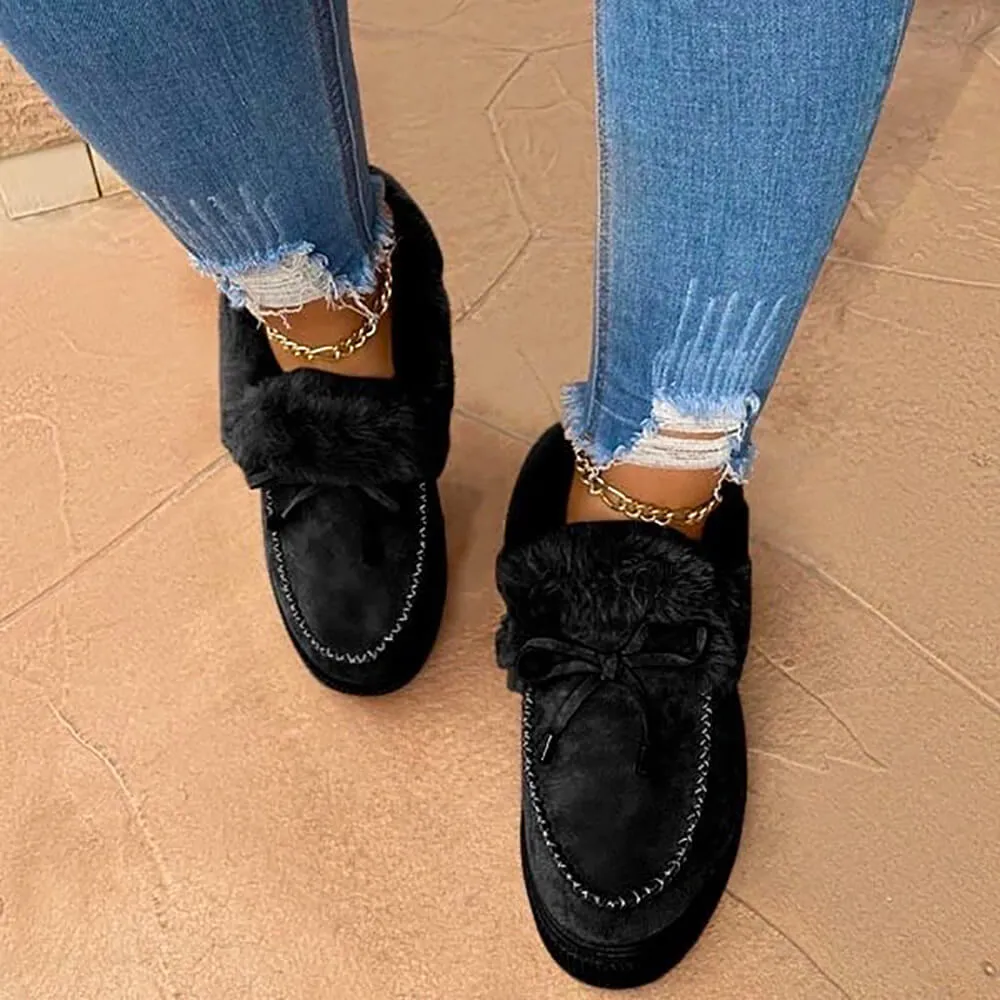 Women's Boots Round Head Thick Sole Orthopedic Arch-Support Thick Warm Cotton Shoes