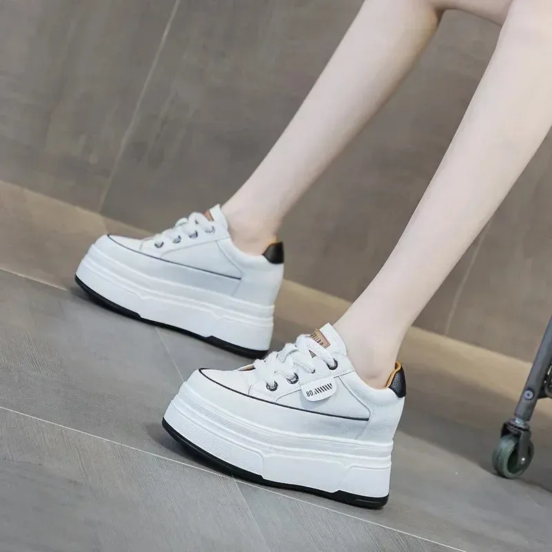 Women's Platform Thick Sole Wedge Heel Sneaker Shoes